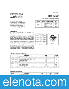 International Rectifier IRF7329 datasheet
