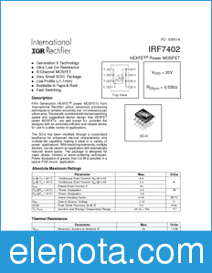 International Rectifier IRF7402 datasheet
