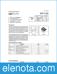International Rectifier IRF7726 datasheet