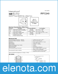 International Rectifier IRFC240 datasheet