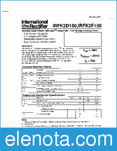 International Rectifier IRFK2D150 datasheet