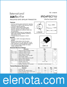 International Rectifier IRG4PSC71U datasheet