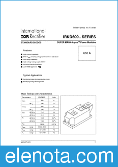 International Rectifier IRKD600.. datasheet
