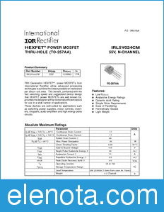 International Rectifier IRL5Y024CM datasheet