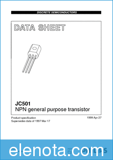 NXP Semiconductors JC501 datasheet