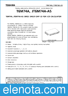 Toshiba JT6M74A-AS datasheet