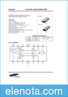 Samsung Semiconductor KA2206B datasheet