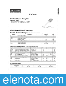 Fairchild KSC1187 datasheet