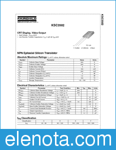 Fairchild KSC3502 datasheet