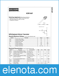 Fairchild KSR1007 datasheet