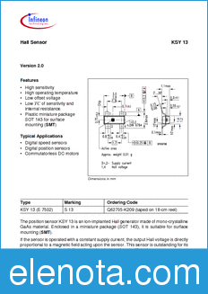 Infineon KSY13 datasheet