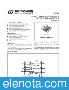 STMicroelectronics L2750 datasheet