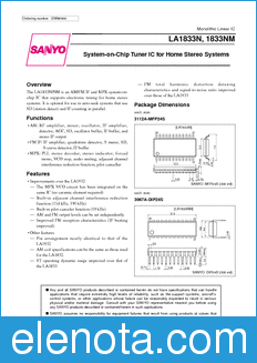 la1833n datasheet La1833n datasheet pdf (102 kb) sanyo | pobierz z elenota. Pl.