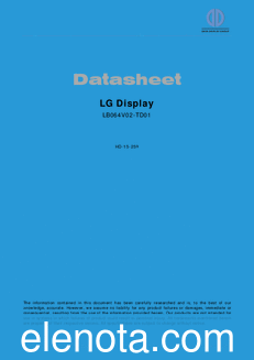 LG Philips LB064V02-TD01 datasheet