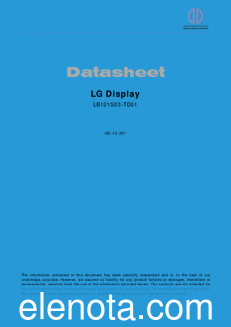LG Philips LB121S03-TD01 datasheet