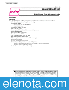 Sanyo LC863264A datasheet