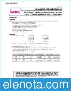 Sanyo LC865508B datasheet
