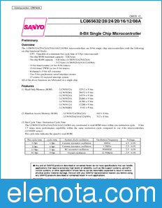 Sanyo LC865620A datasheet