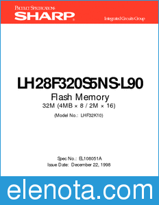 Sharp LH28F320S5NS-L90 datasheet
