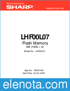 Sharp LHF00L07 datasheet