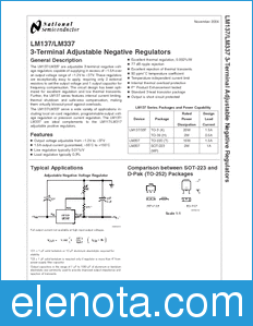 National Semiconductor LM137 datasheet
