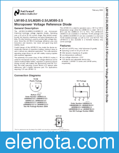 National Semiconductor LM185-2.5 datasheet