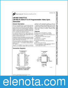 National Semiconductor LM1882 datasheet