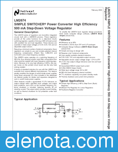 National Semiconductor LM2674 datasheet