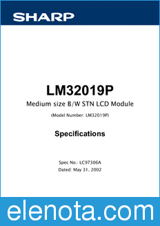 Sharp LM32019P datasheet