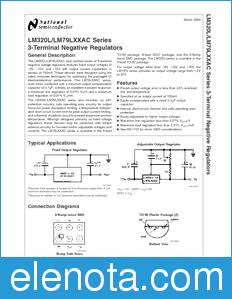 National Semiconductor LM320L datasheet