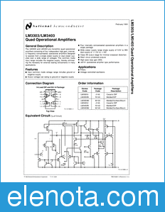 National Semiconductor LM3303 datasheet