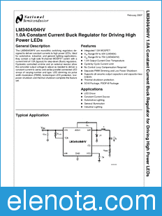 National Semiconductor LM3404/04HV