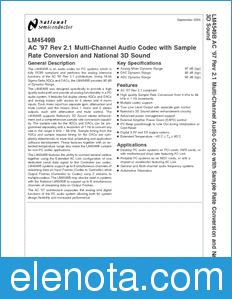 National Semiconductor LM4549B datasheet