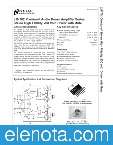 National Semiconductor LM4702 datasheet