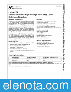 National Semiconductor LM5007EP datasheet
