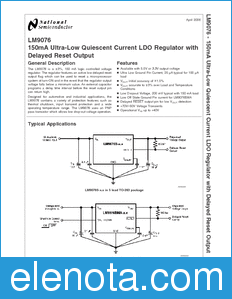 National Semiconductor LM9076 datasheet