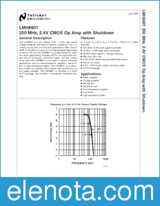 National Semiconductor LMH6601 datasheet