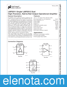 National Semiconductor LMP2011 datasheet