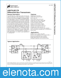 National Semiconductor LMS75LBC176 datasheet