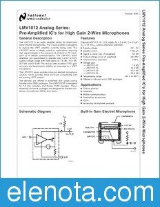 National Semiconductor LMV1012 datasheet