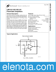 National Semiconductor LMV101 datasheet