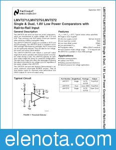 National Semiconductor LMV7271 datasheet