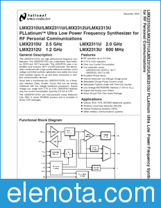 National Semiconductor LMX2310U datasheet