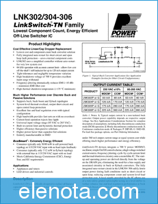 Power Integrations LNK302 datasheet