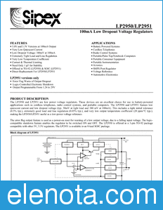 Sipex LP2950 datasheet