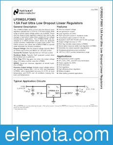 National Semiconductor LP3962 datasheet