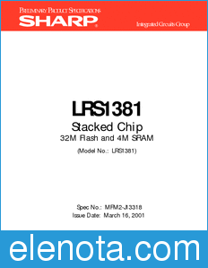 Sharp LRS1381 datasheet