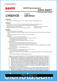 Sony LV5231CS datasheet