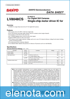 Sanyo LV8048CS datasheet