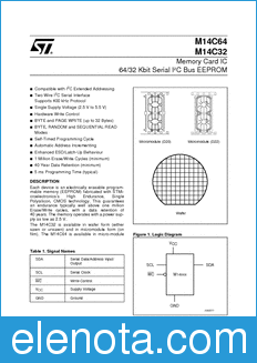 STMicroelectronics M14C64 datasheet